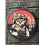 Шеврон ПВХ Круглий Котик ЗСУ Black/Red