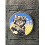 Шеврон ПВХ Круглий Котик ЗСУ Yellow/Blue