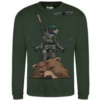 Світшот Медоїд Завжди Лютий GANK Dark Olive Limited