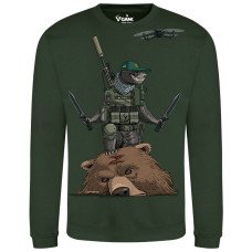 Світшот Медоїд Завжди Лютий GANK Dark Olive Limited