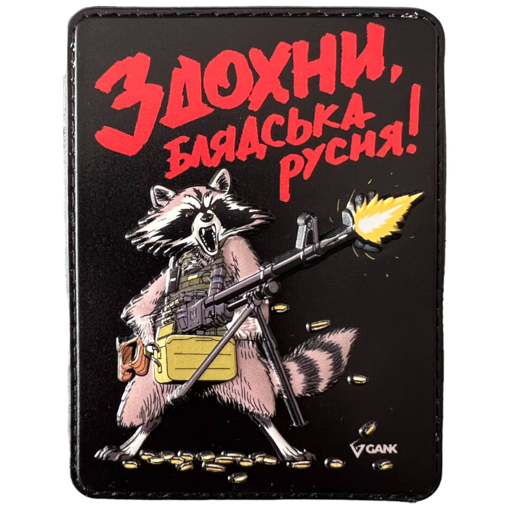 Шеврон ПВХ 3D Єнот з покемоном Лютий
