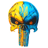 Наліпка GANK 3D Месник Тризуб Yellow/Blue