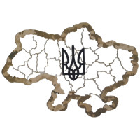 Наліпка GANK 3D Мапа Тризуб Pixel