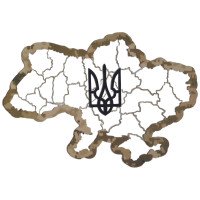 Наліпка GANK 3D Мапа Тризуб Pixel