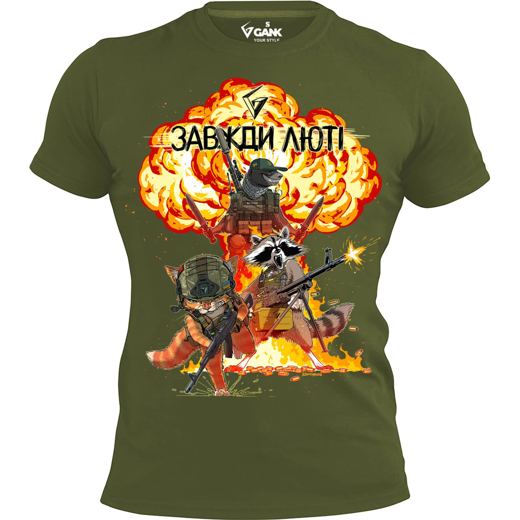 Футболка ТРІО Лютих GANK Olive