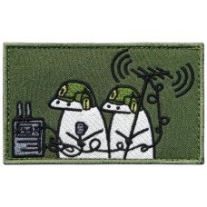 Шеврон Вишивка Флорки Звязківці Олива