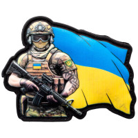 Шеврон ПВХ Воїн Прапор України