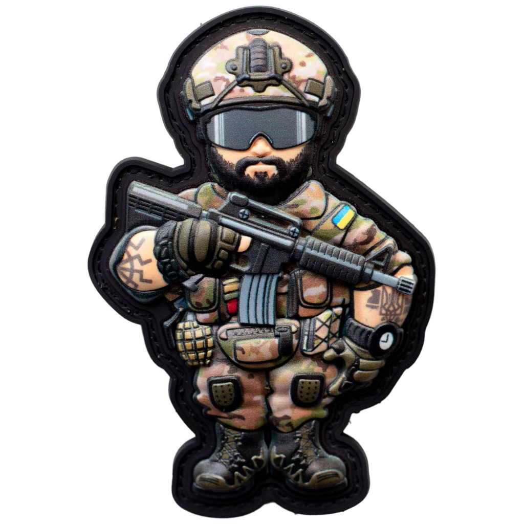 Шеврон ПВХ 3D Штурмовик Black