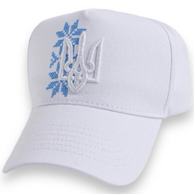 Кепка Тризуб Орнамент White/Blue