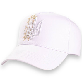 Кепка Тризуб Орнамент White/Brown