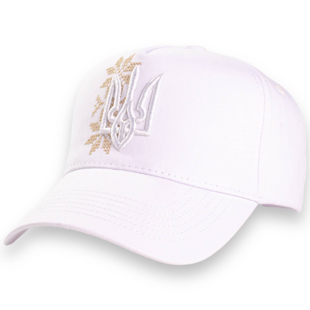 Кепка Тризуб Орнамент White/Brown