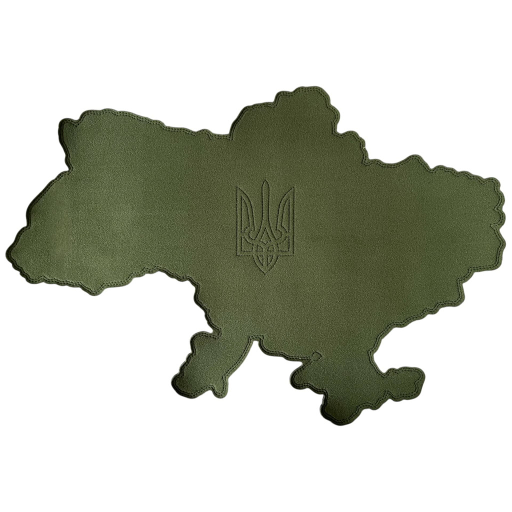 Панель для шевронів Мапа України з тризубами Olive