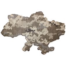 Панель для шевронів Мапа України з тризубами Pixel