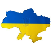 Панель для шевронів Мапа України з тризубами Жовто-блакитний