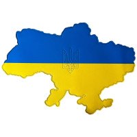 Панель для шевронів Мапа України з тризубами Жовто-блакитний