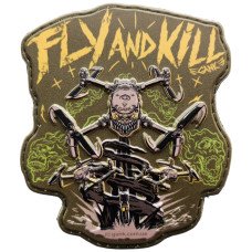 Шеврон ПВХ GANK 3D Літай Вбивай Olive
