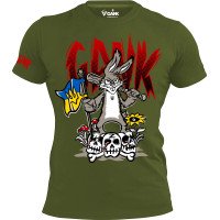 Футболка GANK Заєць з прапором Olive