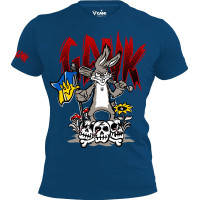 Футболка GANK Заєць з прапором Dark Blue
