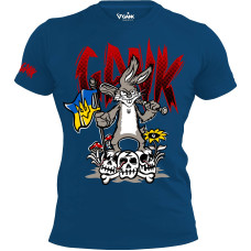 Футболка GANK Заєць з прапором Dark Blue