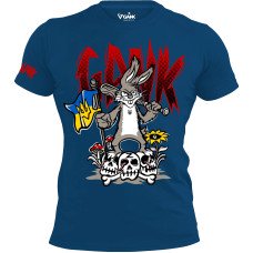 Футболка GANK Заєць з прапором Dark Blue
