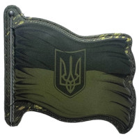 Шеврон ПВХ 3D Стяг Тризуб Olive