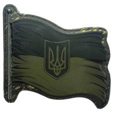 Шеврон ПВХ 3D Стяг Тризуб Olive