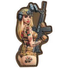 Шеврон ПВХ 3D Pin-Up Lucky Патріотка Мультикам Coyot