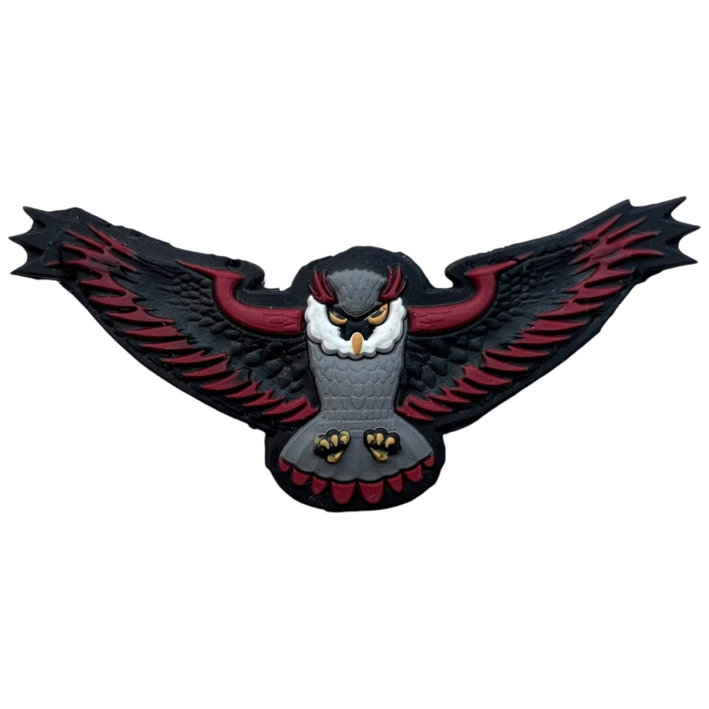 Шеврон ПВХ 3D Сова Black\Red