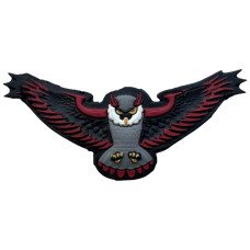 Шеврон ПВХ 3D Сова Black\Red