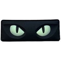 Шеврон ПВХ 3D Котячі Очі Світлонакопичувальні Black g2