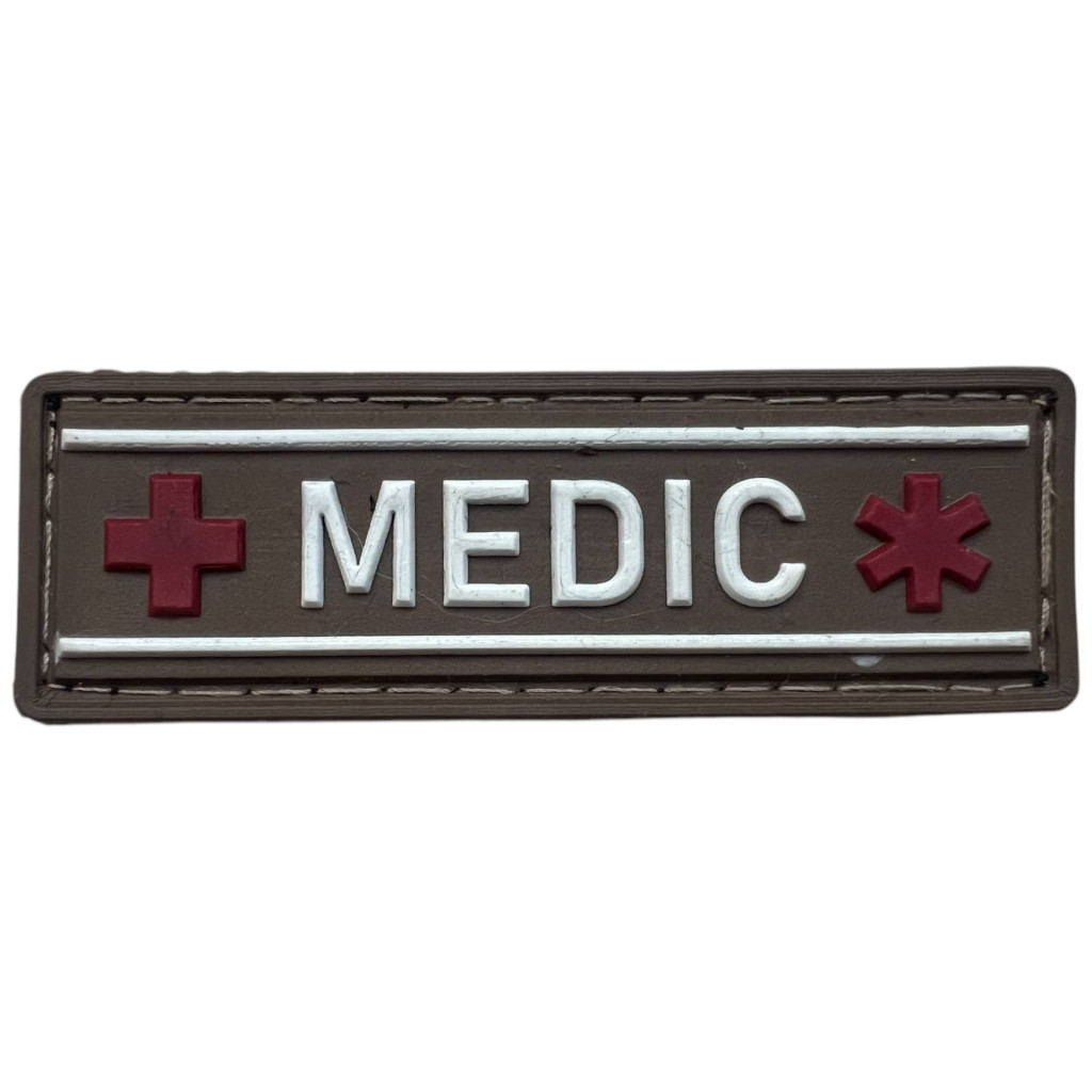 Шеврон ПВХ Полоска Medic Brown