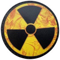 Шеврон ПВХ Круглий Знак радіації Сталкер