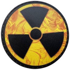 Шеврон ПВХ Круглий Знак радіації Сталкер