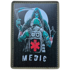 Шеврон ПВХ Medic Skull Olive