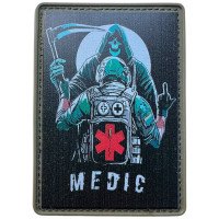 Шеврон ПВХ Medic Skull Olive