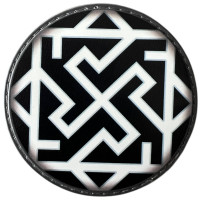 Шеврон ПВХ круглий Оберіг Велес Валькірія White\Black
