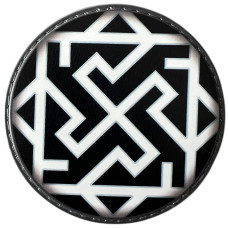 Шеврон ПВХ круглий Оберіг Велес Валькірія White\Black
