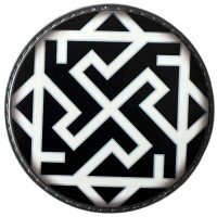 Шеврон ПВХ круглий Оберіг Велес Валькірія White\Black