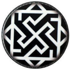 Шеврон ПВХ круглий Оберіг Велес Валькірія White\Black