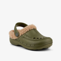 Утеплені клоги (сабо) HUSKY Army Green/Beige