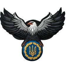 Шеврон ПВХ Орел з Тризубом Grey \ YellowBlue