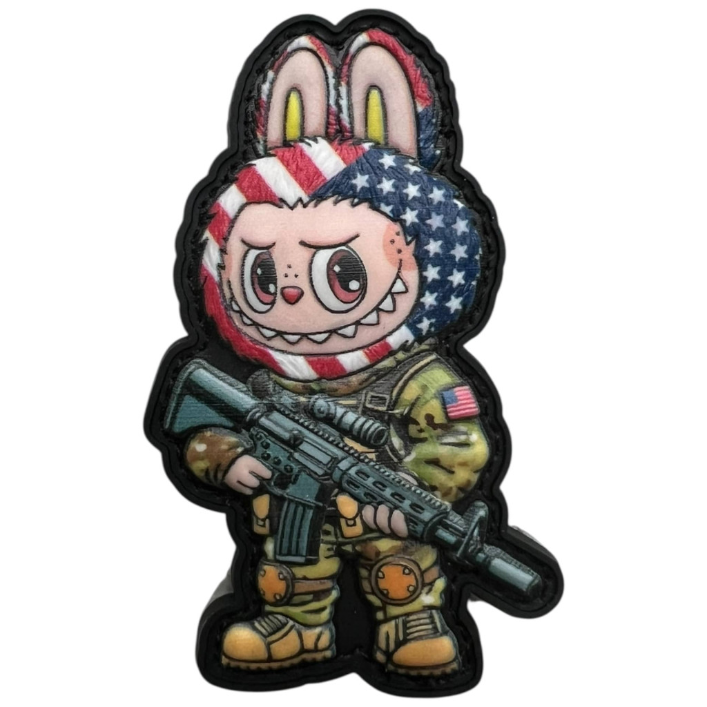 Шеврон ПВХ 3D Лабубу USA