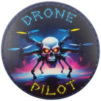 Шеврон ПВХ круглий Drone Pilot