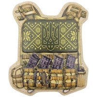 Шеврон ПВХ Бронік Тризуб з вишивкою