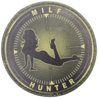 Шеврон ПВХ круглий Milf Hunter в прицілі Olive