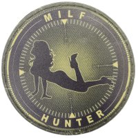 Шеврон ПВХ круглий Milf Hunter в прицілі Olive