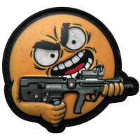 Шеврон ПВХ 3D Emoji Smile Crazy