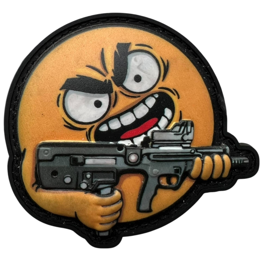 Шеврон ПВХ 3D Emoji Smile Crazy