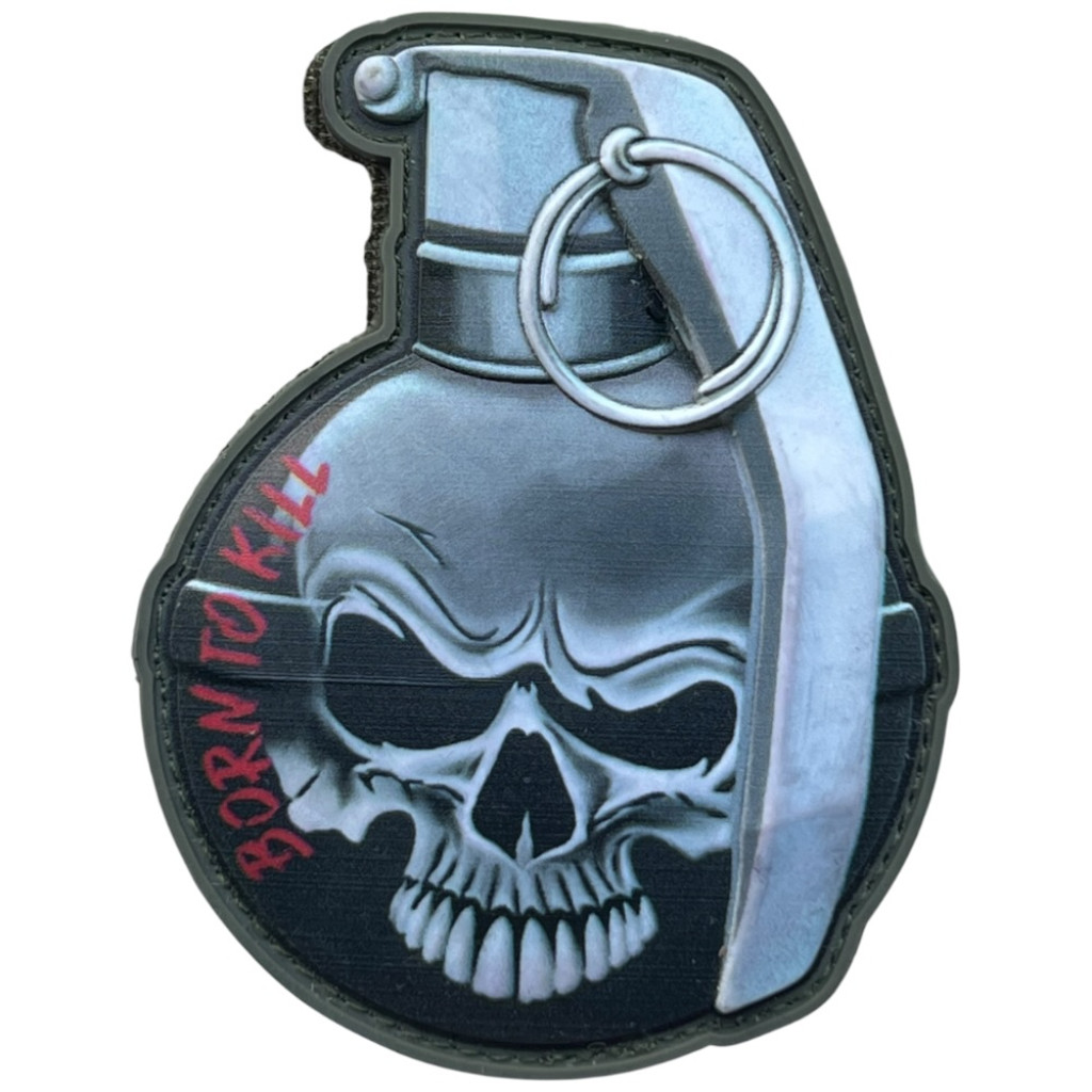 Шеврон ПВХ 3D Skull Born to Kill 