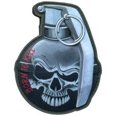 Шеврон ПВХ 3D Skull Born to Kill 